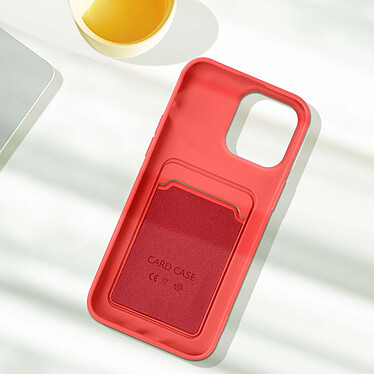 Acheter Avizar Coque pour iPhone 14 Pro Silicone Souple Porte-carte Fine Légère  corail