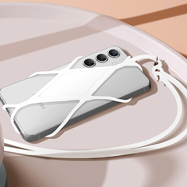 Acheter Avizar Cordon Smartphone avec Étui Silicone Flexible Universel 35cm  Blanc