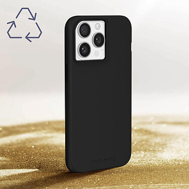 Avis Case mate Coque MagSafe pour iPhone 15 Pro Silicone Anti-chutes 3.5m Recyclable Antibactérien Noir