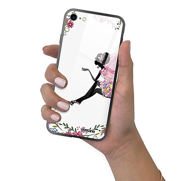 Evetane Coque iPhone 7/8/ iPhone SE 2020/ 2022 Coque Soft Touch Glossy Fée Fleurale Design pas cher