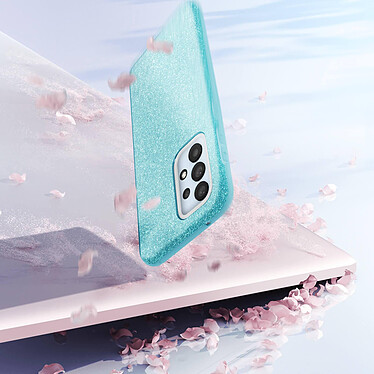Avizar Coque pour Samsung Galaxy A33 5G Paillette Amovible Silicone Semi-rigide bleu pas cher