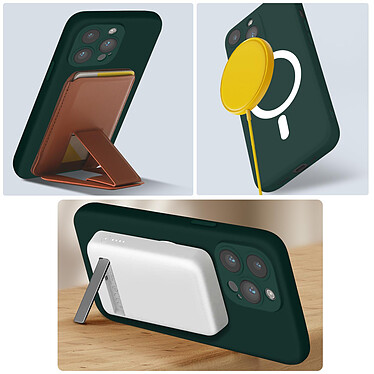 Acheter Avizar Coque MagSafe pour iPhone 14 Pro Soft Touch Finition Mate Bords Surélevés  Vert Foncé