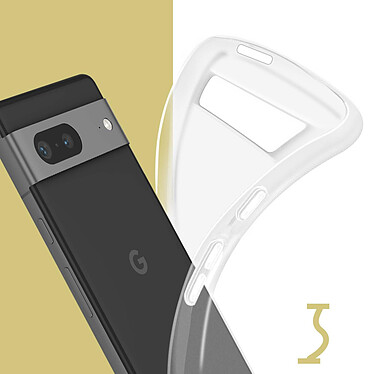 Avizar Coque pour Google Pixel 7 Flexible Fine et Légère  blanc translucide pas cher