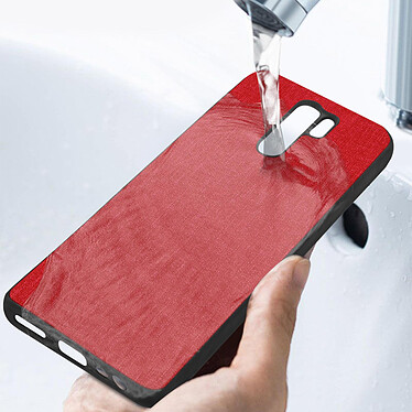 Avizar Coque Xiaomi Redmi 9 Hybride Finition Tissu Ultra-fine Lavable à l'eau rouge pas cher