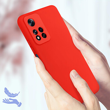 Acheter Avizar Coque pour Xiaomi Redmi Note 11 Pro Plus Silicone Semi-rigide Finition Soft-touch Fine  rouge