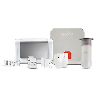 Diagral - Pack alarme connectée compatible animaux DIAG23CSF