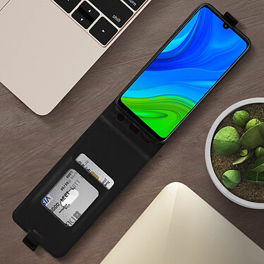 Acheter Avizar Étui Huawei P smart 2020 Clapet Vertical Protection Porte-carte - Noir