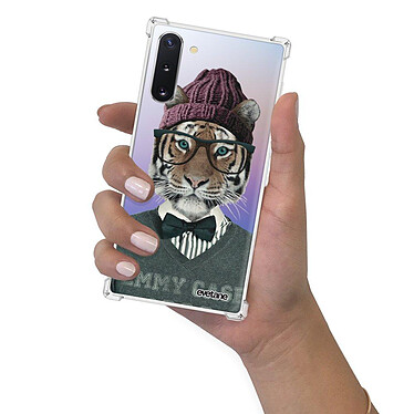 Evetane Coque Samsung Galaxy Note 10 anti-choc souple angles renforcés transparente Motif Tigre Fashion pas cher
