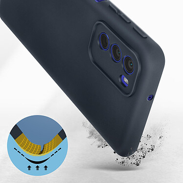 Avis Avizar Coque pour Motorola Moto G51 5G Silicone Semi-rigide Finition Soft-touch Fine  bleu nuit