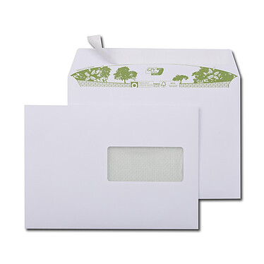 Avis GPV Boite de 500 enveloppes extra blanches 100% recyclées C5 162x229 fenêtre 45x100 bande de protection