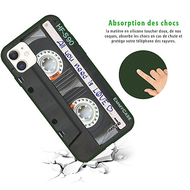 Avis Evetane Coque iPhone 11 Silicone Liquide Douce vert kaki Cassette