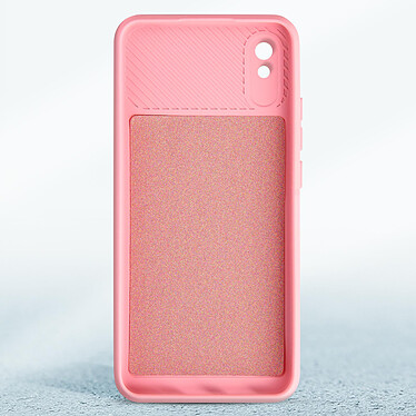Avizar Coque pour Xiaomi Redmi 9A et 9AT Silicone Souple Cache Caméra Coulissant  rose clair pas cher