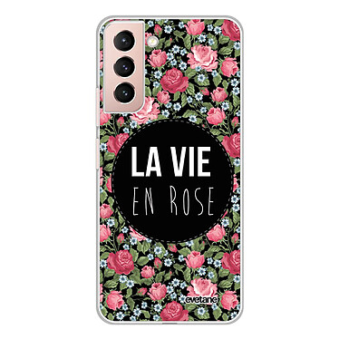 Evetane Coque Samsung Galaxy S21 Plus 5G 360 intégrale transparente Motif La Vie en Rose Tendance