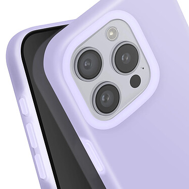 Avis Avizar Coque pour iPhone 16 Pro Max Silicone Intérieur Doux Bord Surélevé Violet Clair