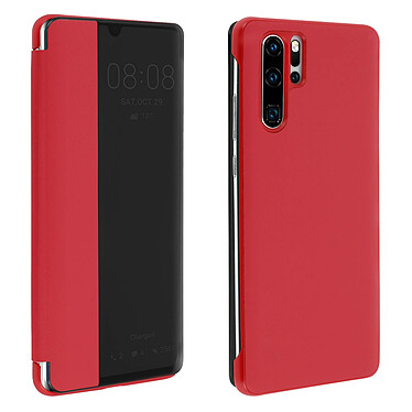 Avizar Etui folio Rouge à fenêtre pour Huawei P30 Pro