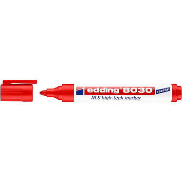 EDDING Marqueur NLS High-tech 8030 Inoxydable Rouge Pointe Ronde 1,5-3 mm