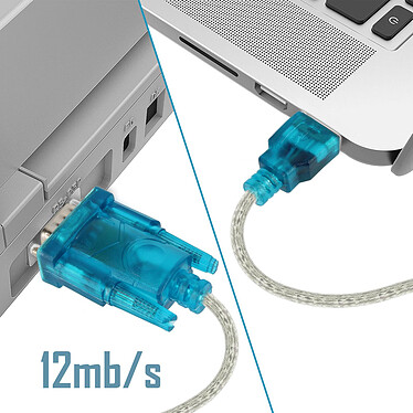 Acheter LinQ Adaptateur USB 2.0 vers DB25 et DB9 Bleu Clair