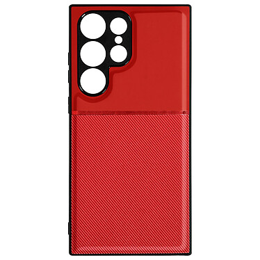 Avizar Coque pour Samsung Galaxy S23 Ultra rigide avec contour souple antichoc  Rouge