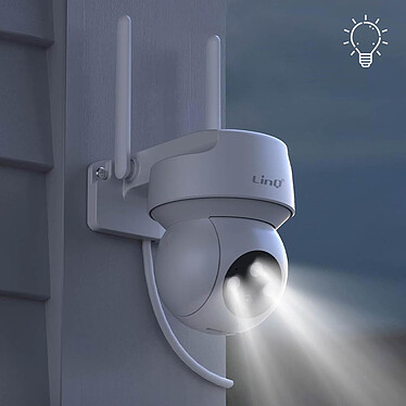 Acheter LinQ Caméra de surveillance Full HD Mode nocturne Rotatif Étanche IP65  Blanc