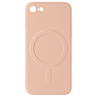 Avizar Coque Magsafe iPhone 8 et iPhone SE 2020, 2022 Silicone Souple Intérieur Soft-touch Mag Cover  rose gold