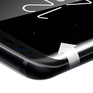 Acheter Force Glass Film Verre Trempé Samsung pour Galaxy S8 Noir Protection Garantie à Vie