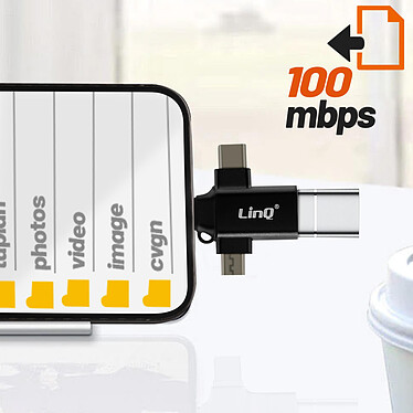 Acheter LinQ Adaptateur OTG 3 en 1 USB-C, Micro-USB, Lightning vers USB 3.0 Compact  Noir