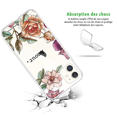 Avis LaCoqueFrançaise Coque iPhone 11 360 intégrale transparente Motif Amour en fleurs Tendance