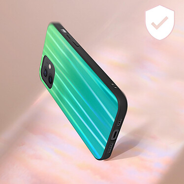 Avis Avizar Coque Apple iPhone 12 Mini Bi-matière Holographique Brillant Fine Légère vert