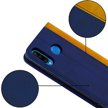Avis Avizar Housse Huawei P30 Lite Étui Folio Rangement carte Fonction support bleu nuit