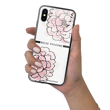LaCoqueFrançaise Coque iPhone X/Xs Coque Soft Touch Glossy Rose Pivoine Design pas cher