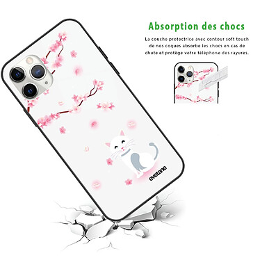 Avis Evetane Coque iPhone 12 Pro Max Coque Soft Touch Glossy Chat et Fleurs Design