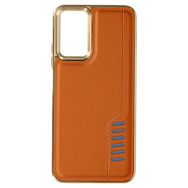 Avizar Coque pour Xiaomi Redmi Note 12S Semi-rigide Effet Cuir Contour Souple Camel