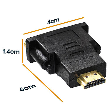 Avizar Convertisseur HDMI Mâle vers DVI Femelle Qualité HD Design Compact  Noir Plaqué Or pas cher