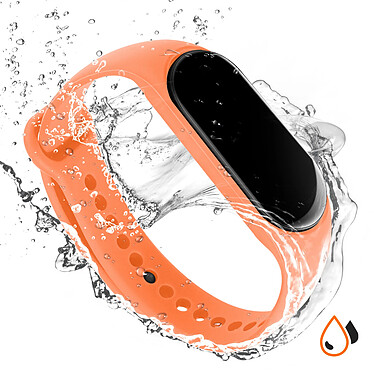 Avis Avizar Bracelet pour Xiaomi Mi Band 5 / 6 / 7 Silicone Soft Touch Waterproof Orange