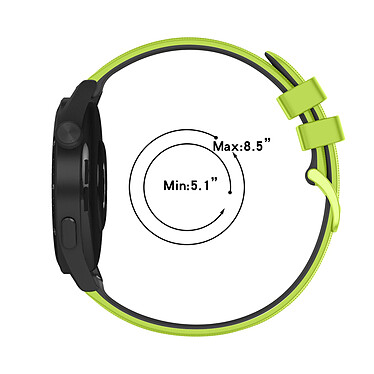 Avizar Bracelet pour Huawei Watch GT3 46mm Silicone BiColore Texturé Vert Citron / Noir pas cher