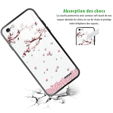 Avis Evetane Coque iPhone 6/6s Coque Soft Touch Glossy Chute De Fleurs Design