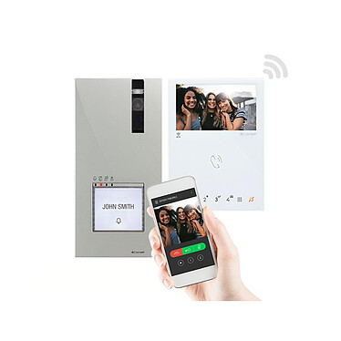 Comelit - Kit vidéo quadra et mini wi-fi/BM. 2 fils - 8451V/BM