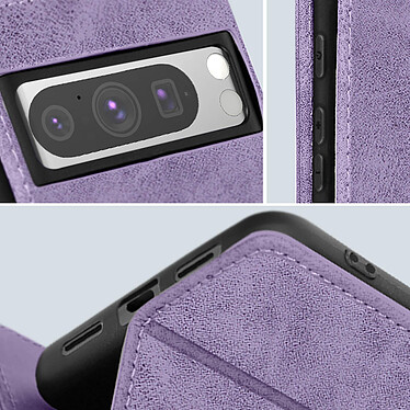 Avizar Étui pour Google Pixel 8 Pro Porte-cartes Anti-RFID  Violet pas cher