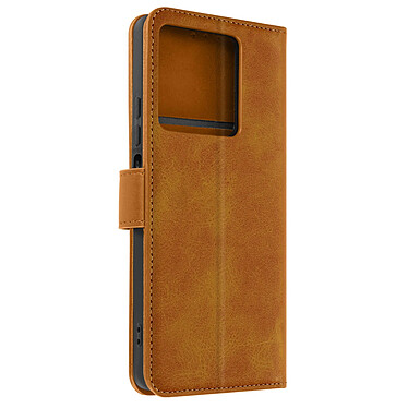 Avizar Housse pour Xiaomi Redmi Note 13 5G Portefeuille Support Style Vintage Camel