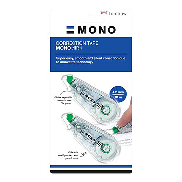 TOMBOW Set de 2 Rollers Correcteur MONO air 4 - 4,2 mm x 10 m Blanc