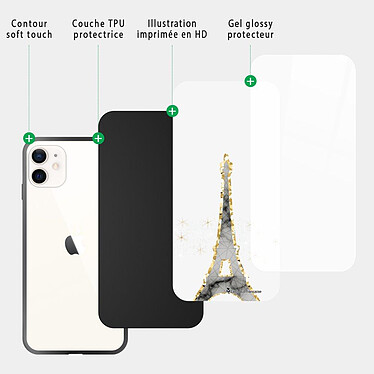 Acheter LaCoqueFrançaise Coque iPhone 12 Mini Coque Soft Touch Glossy Illumination de paris Design