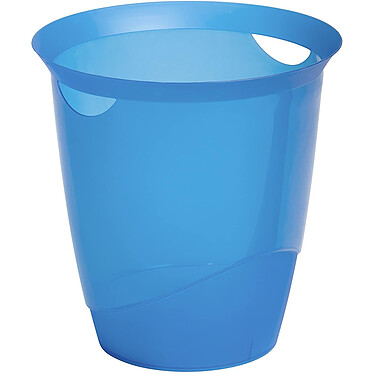 DURABLE Corbeille à Papier TREND 16 litres Bleu translucide
