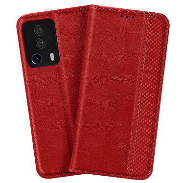 Avizar Étui pour Xiaomi 13 Lite portefeuille et support vidéo motif croisillon  Rouge pas cher
