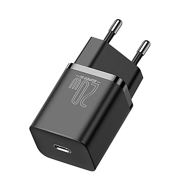 Baseus Chargeur Secteur USB-C Power Delivery 3.0 20W 3A Charge Rapide Noir