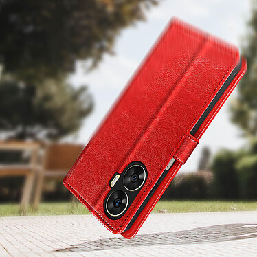 Acheter Avizar Étui pour Realme C55 porte-carte Support languette magnétique  rouge
