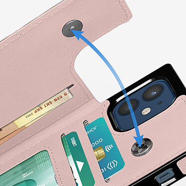Avizar Coque Cordon iPhone 12 Mini Multifonction Avec Lanière - Rose Gold pas cher