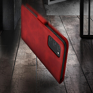 Avizar Étui Galaxy S20 FE Style Vintage avec Porte-cartes et Support Vidéo rouge pas cher