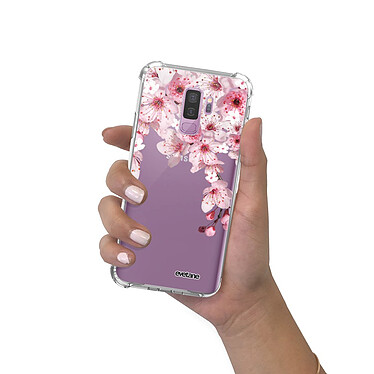 Evetane Coque Samsung Galaxy S9 Plus anti-choc souple angles renforcés transparente Motif Cerisier pas cher
