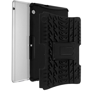 Avizar Coque Huawei MediaPad T3 10'' Silicone + Polycarbonate Support intégré - Noir