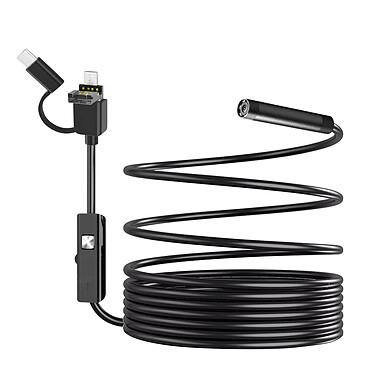 Avizar Endoscope Étanche IP67 Caméra Multi Ports USB-C Micro USB USB Longueur 3,5m